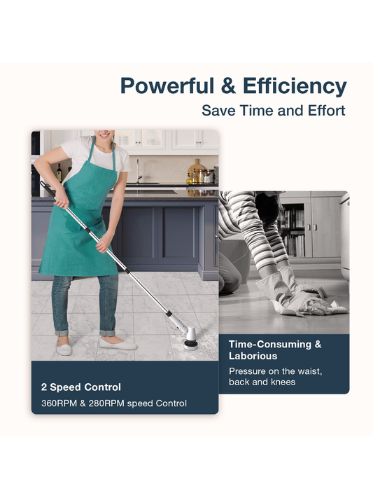 7 In 1 Adjustable Angle Electric Cleaning Brush Wireless Adjustable Bathroom Kitchen Cleaning Tool