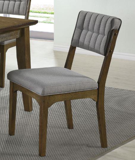 Rayleene Tufted Bach Side Chairs Grey and Medium Brown (Set of 2)