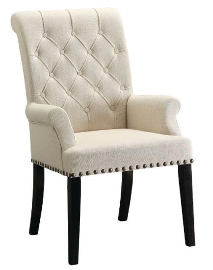 Mapleton Tufted Back Upholstered Arm Chair Beige