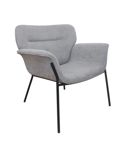 Davina Upholstered Flared Arms Accent Chair Ash Grey