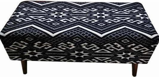 Cababi Upholstered Storage Bench Black and White