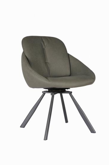 Mina Upholstered Swivel Padded Side Chairs (Set of 2)