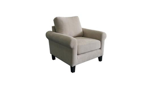 Nadine Upholstered Round Arm Chair Oatmeal
