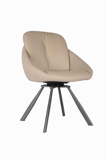Mina Upholstered Swivel Padded Side Chairs (Set of 2)