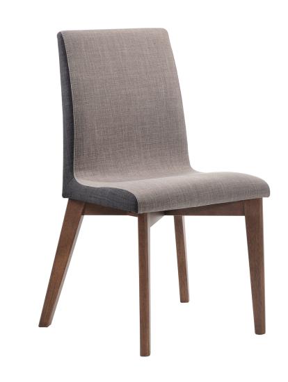 Redbridge Upholstered Side Chairs Grey and Natural Walnut (Set of 2)