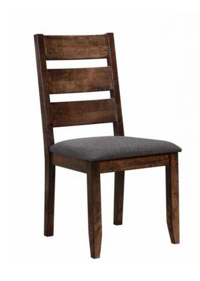 Alston Ladder Back Dining Side Chairs Knotty Nutmeg and Grey (Set of 2)