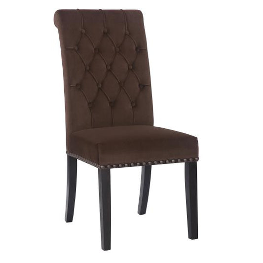 Alana Upholstered Tufted Side Chairs with Nailhead Trim (Set of 2)