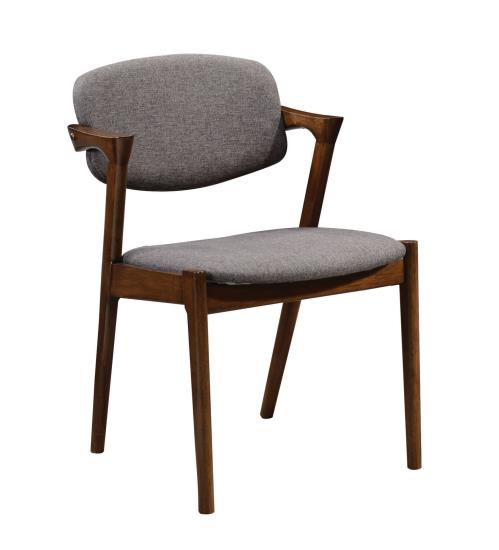 Malone Dining Side Chairs Grey and Dark Walnut (Set of 2)