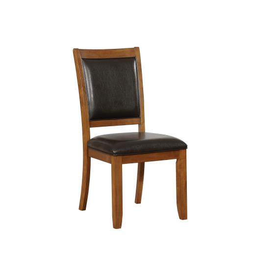 Nelms Upholstered Side Chairs Deep Brown and Black (Set of 2)