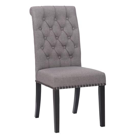 Alana Upholstered Tufted Side Chairs with Nailhead Trim (Set of 2)