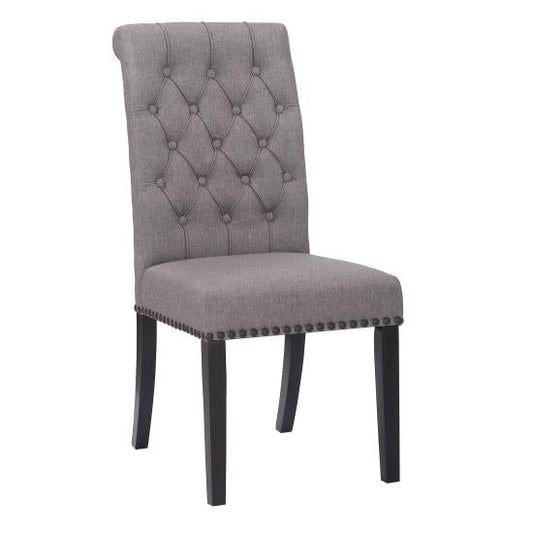 Alana Upholstered Tufted Side Chairs with Nailhead Trim (Set of 2)