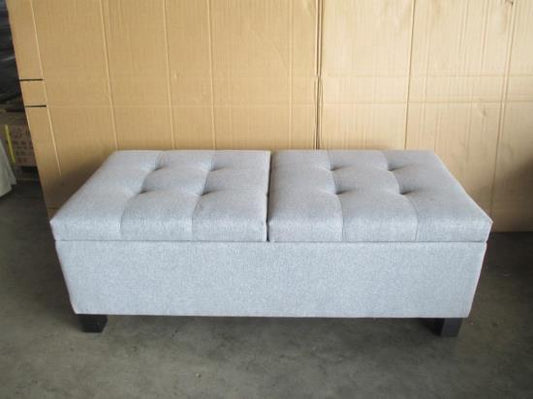 Corner Split Storage Bench Grey