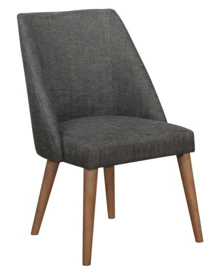 Beverly Upholstered Side Chairs Dark Grey and Dark Cocoa (Set of 2)