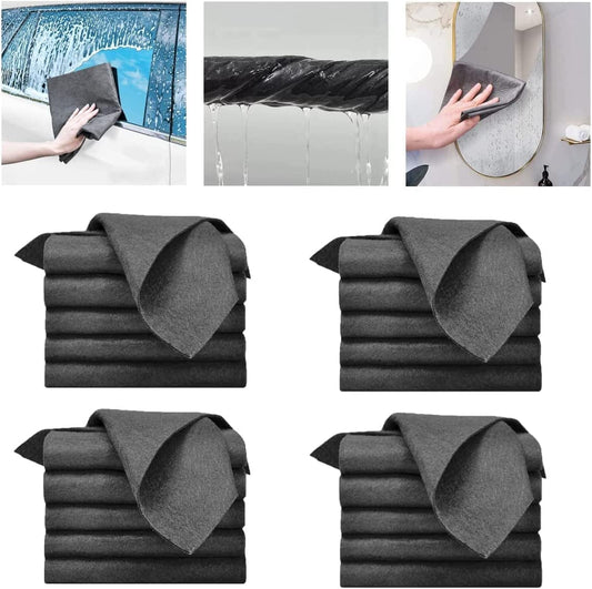 20Pcs Thickened Magic Cleaning Cloth,Microfiber Glass Cleaning Cloths Streak Free,Reuseable Multipurpose Miracle Cloth,Highly Absorbent,For Dusting Cleaning Windows,Kitchens,Glass,Cars,Etc. (30X40Cm)