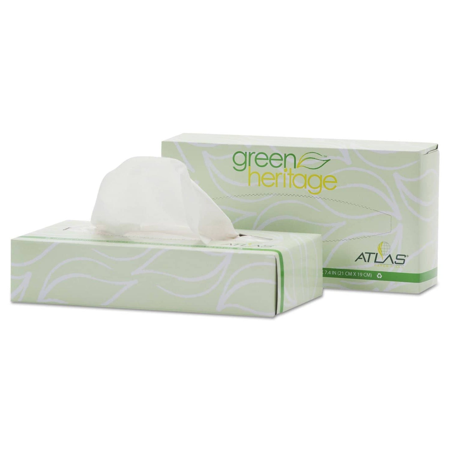 Resolute Tissue Green Heritage Professional Facial Tissue, 2-Ply, White, 100 Sheets/Box, 72 Boxes/Carton - APM072A