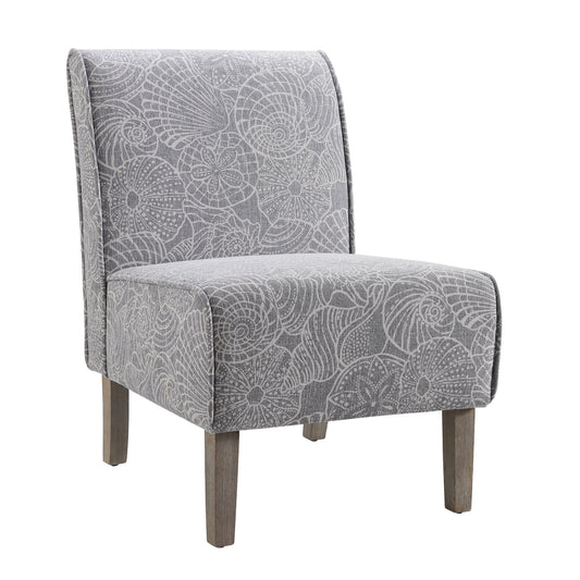 Lily Upholstered Slipper Chair, Stone