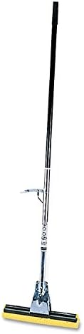 Rubbermaid Commercial Products Brute Steel Roller Sponge Floor Mop with Steel Handle, 12-Inch Wide, Metal, Cleaning for Title/Floors in Bathroom/Kitchen/Lobby and Outdoor/Garage Spaces