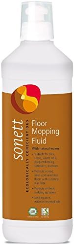 Sonett Organic Floor Cleaner -Protects waxed, oiled and varnished floors with a natural wax film without build-up. For tiles stone wood cork parquets laminates linoleum and plastics (17 fl. oz.)
