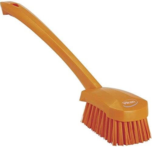Vikan, Orange Brush,Washing,Stiff,15.75",PP/PBT, 4186