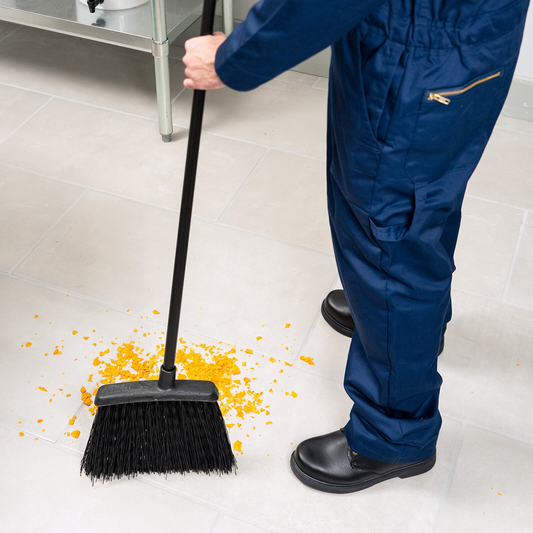 Carlisle 3688403 48" Duo-Sweep Warehouse Stiff Broom Black