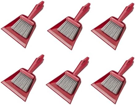 Xifando 6 Set Mini Housekeeping Cleaning Broom&Dustpan, Mini Brush and Dustpan Set