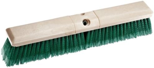 Weiler 42163 Perma-Sweep 18" Block Size, 3" Trim Length, Flagged Green Polystyrene Fill, Fine Sweeping Floor Brush