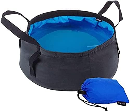 Multifunctional Collapsible Portable Travel Outdoor Wash Basin Folding Bucket Folding Basin,Blue