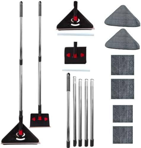 Baseboard Cleaner Tool with Handle 85" + Wall Cleaner Mop, Baseboard Mop, Baseboard Cleaner, Baseboard Buddy Cleaning Tool, Wall and Baseboard Cleaning Tools, 1 Year Warranty.