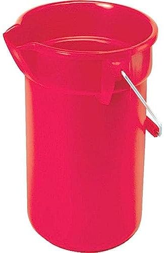 Rubbermaid Commercial 10 Qt Round Bucket, Red (FG296300RED)
