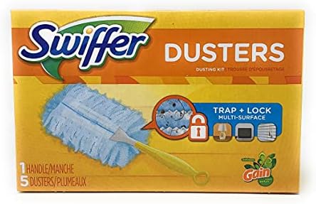 Procter & Gamble 74330 Dusters Starter Kit, Dust Lock Fiber, 6 Handle, Blue/yellow, Gain Scent