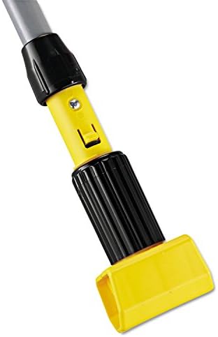 Rubbermaid Commercial Products Gripper Vinyl Aluminum Wet Mop Handle, 60-Inch, Heavy Duty Mop Head Replacement for Industrial/Household Floor Cleaning