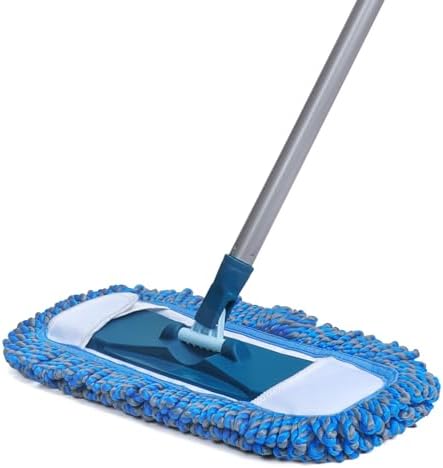 Dust Mop for Hardwood Floors with 57" Long Handle Wet & Dry Mops for Catching Pet Hair and Dust Bunny Microfiber Flat Mops for Vinyl, Wood, Tile, Laminate Flooring
