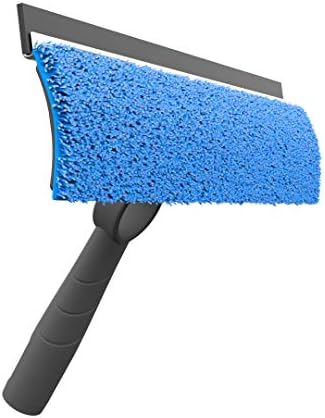 Premium 2-in-1 Window Cleaner with 12 Inch Durable Squeegee and Microfiber Pad