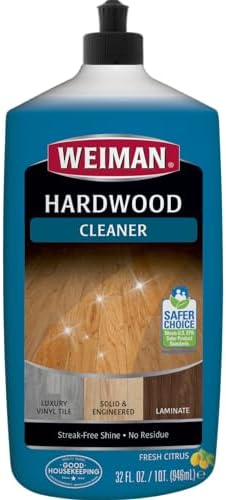 Weiman Hardwood Cleaner for Finished Hardwood Floors, Engineered Floors, Laminate - Streak-Free Results, EPA Safer Choice Certified, 32 oz