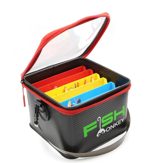 48 Slot Big Mouth Spinnerbait Box, Fishing Bait and Lure Organizer, Large Saltwater Resistant Fishing Bags, EVA Fishing Lure Storage Bucket with 6pcs Insert Box