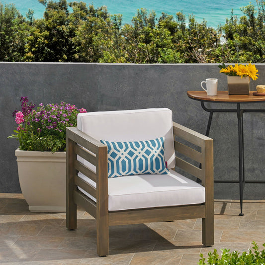Oana Club Chair - Gray / White