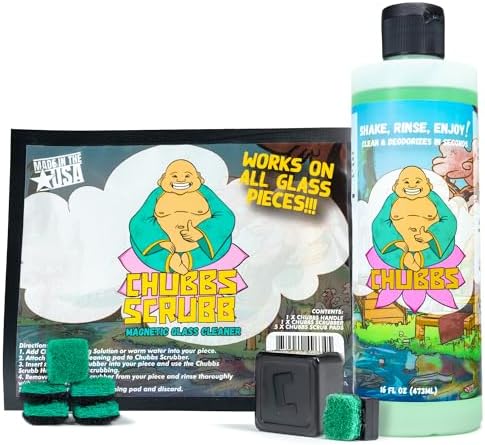 Scrubb Magnetic Glass Cleaner Kit - Cleans and Restores Within Minutes | Cleans Hard-To-Reach Stains | Works on Glass, Ceramic, and Pieces of All Shapes and Sizes | Magnet Glass Cleaner (16 oz)