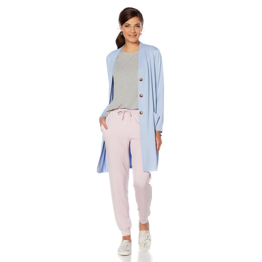 Soft & Cozy Loungewear Cool Luxe Knit Duster-Large-WA