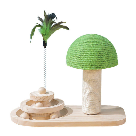 Pet Cat Tree Toys - Interactive Scratching Post with Double Sisal Balls