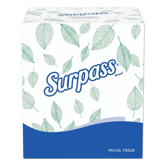 Surpass Facial Tissue, 2-Ply, White, Pop-Up Box, 110/Box, 36 Boxes/Carton - KCC21320