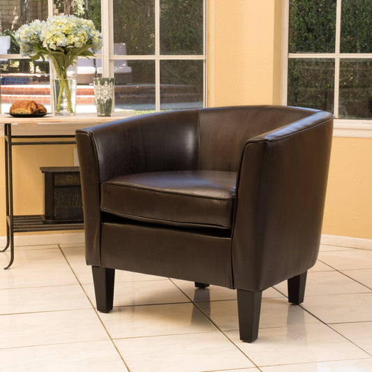 Nh-Ihave - Club Chair - Brown - Leather