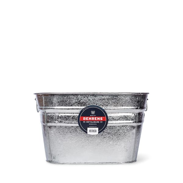 Square Tub Hot Dipped Steel Durable Vintage Classic 12 Gal.