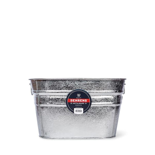 Square Tub Hot Dipped Steel Durable Vintage Classic 12 Gal.