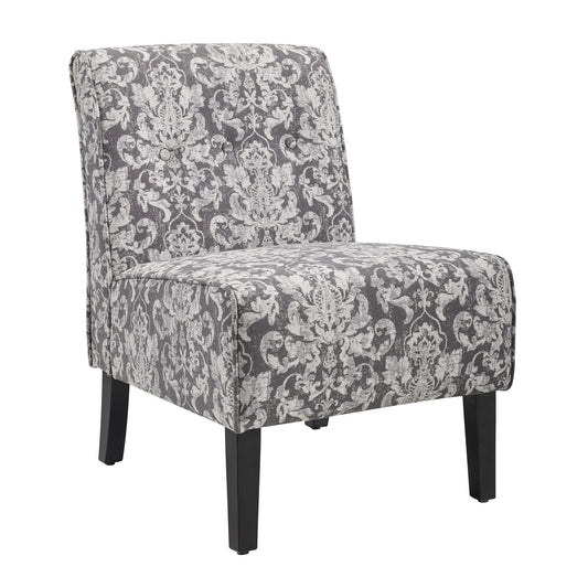 Coco Accent Chair - Gray Damask