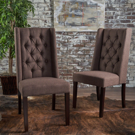 Dining Chair - Dark Brown - Particle Board