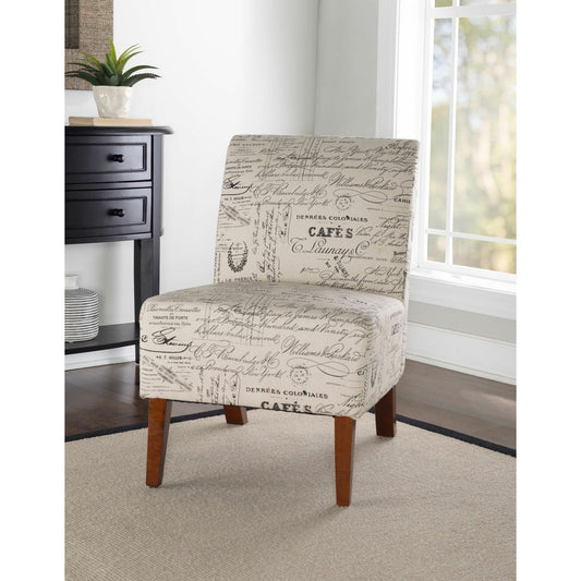 Linen Script Lily Chair