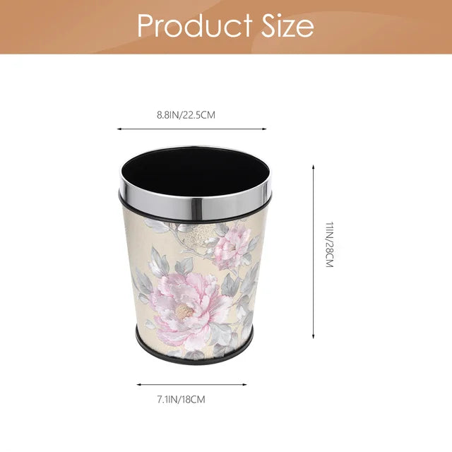 Bathroom Trash Can Household Garbage Retro Style Paper Waste Container Small Plastic Home Supply Bucket Office Containers