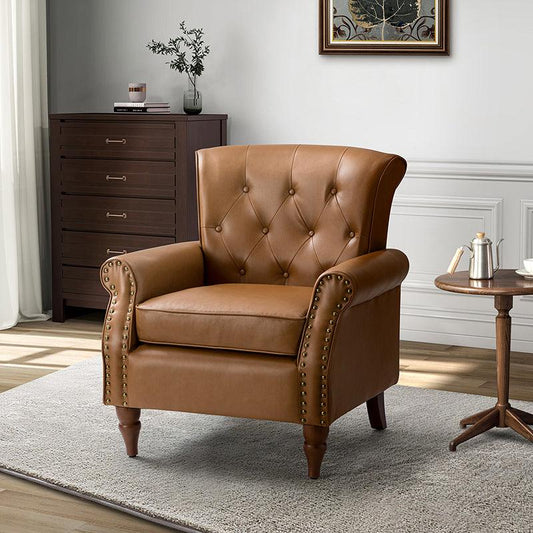 Deniz Vegan Leather Armchair - Hulala Home