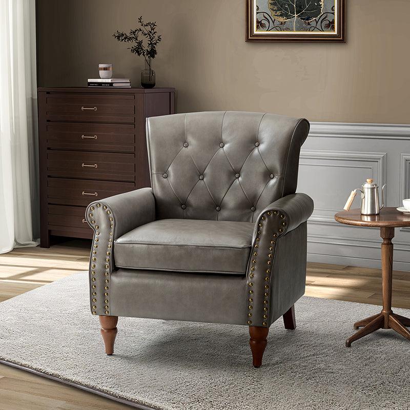 Deniz Vegan Leather Armchair - Hulala Home