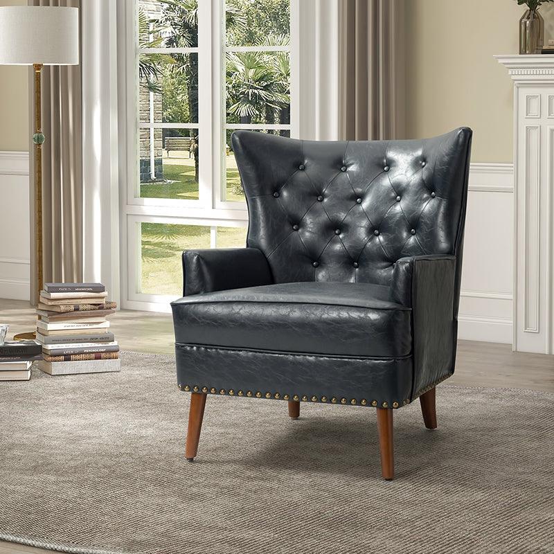 Memphis Vegan Leather Armchair - Hulala Home